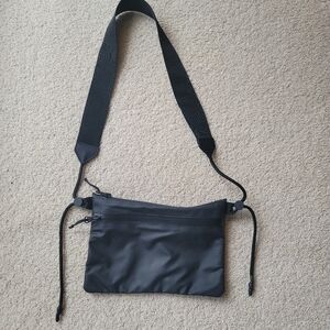 Waterproof black crossbody bag